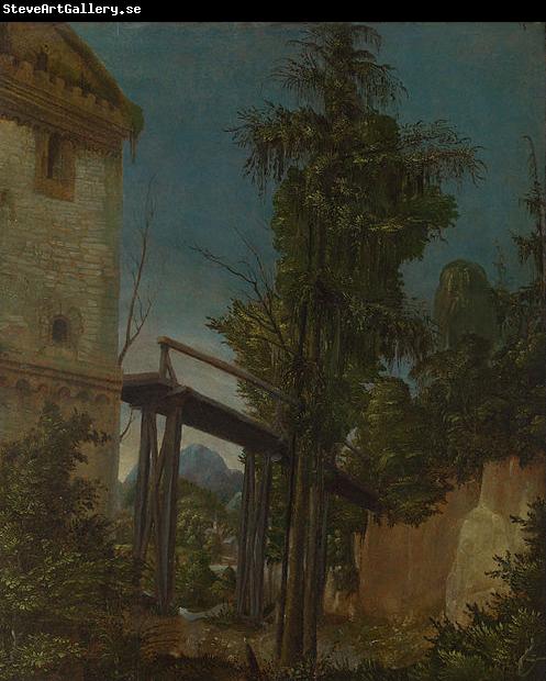 Albrecht Altdorfer Landscape with a Footbridge